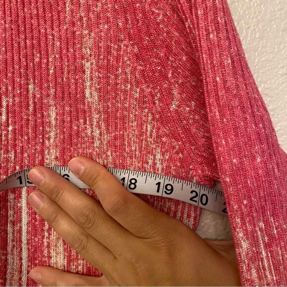 NIC+ZOE Painted Twirl Linen Blend long Cardigan button front boho art to wear L - Picture 9 of 9